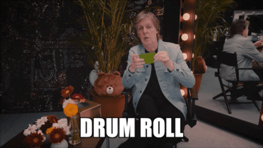 Drumroll Paul McCartney Beatles GIF