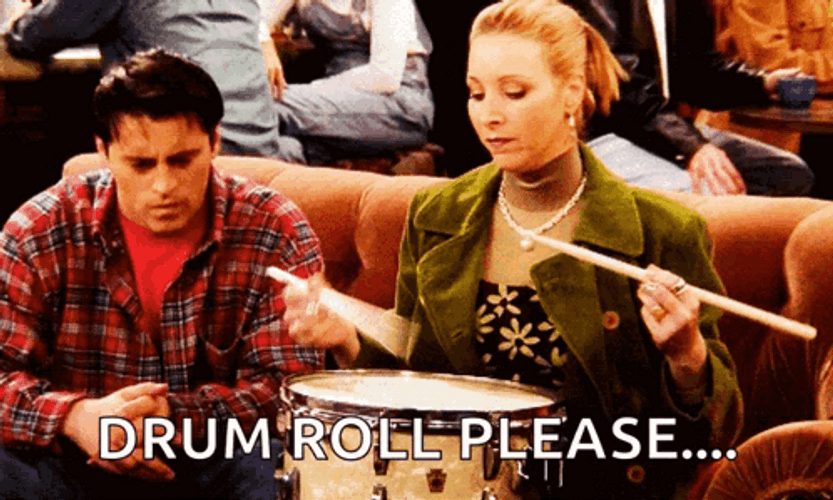 Drumroll Phoebe Buffay Friends GIF