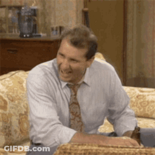 Drunk Al Bundy Laughing Hard GIF