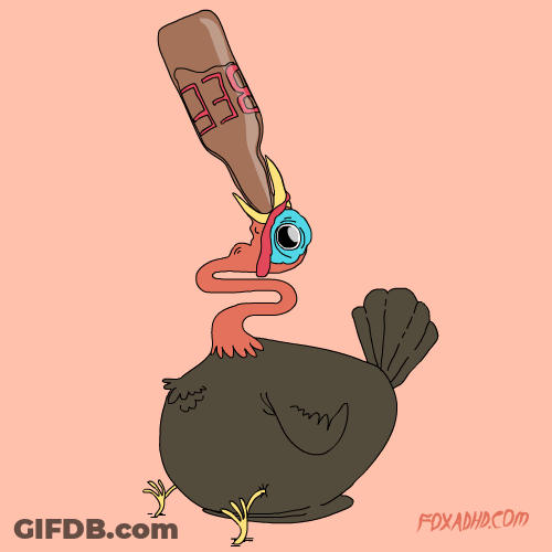 Drunk Beer Turkey Meme GIF