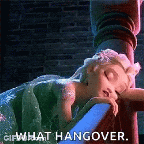 Drunk Elsa What Hangover GIF