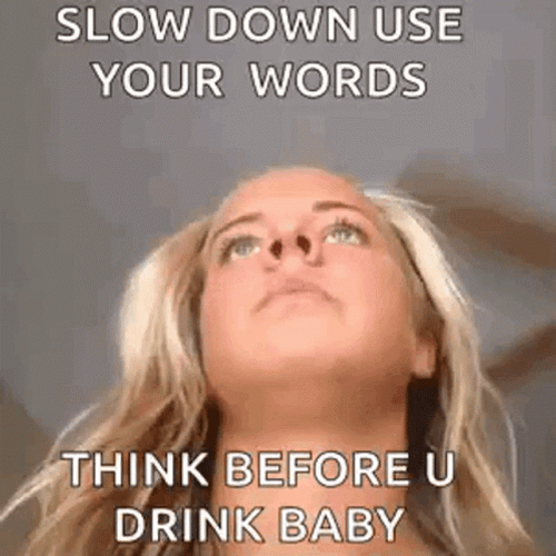 Drunk Girl Creepy Face GIF