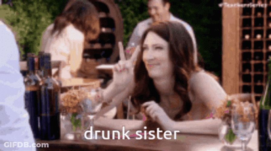 Drunk Girl Falling Off GIF