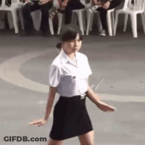 Drunk Girl Groovy Dance GIF