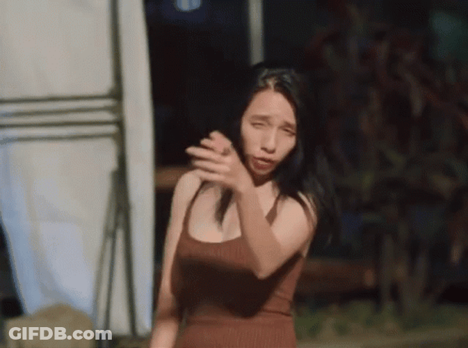 Drunk Girl Pointing At Something GIF