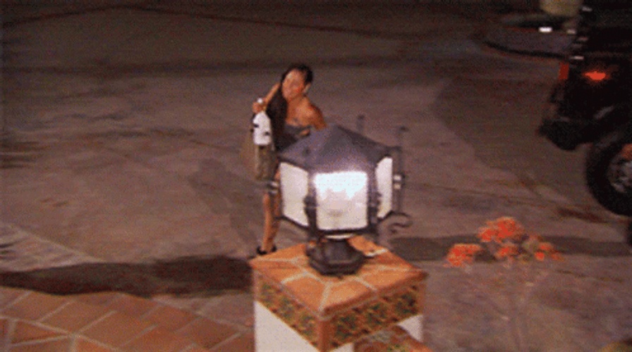 Drunk Girl Stumbling On The Stairs GIF