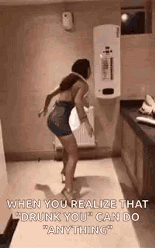 Drunk Girl Toilet Spin GIF