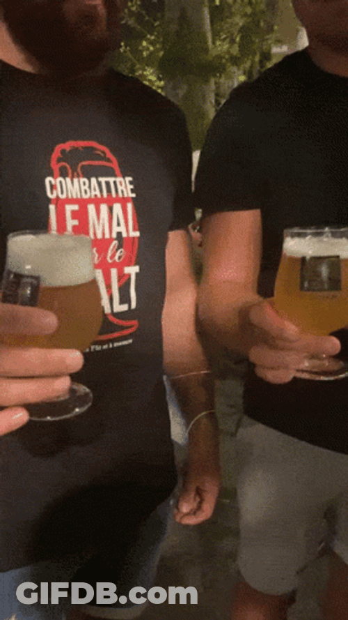 Drunk Guy Beer Cheers GIF