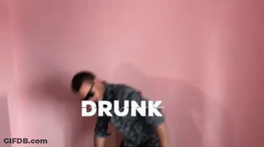 Drunk Guy Can't Stand Properly GIF