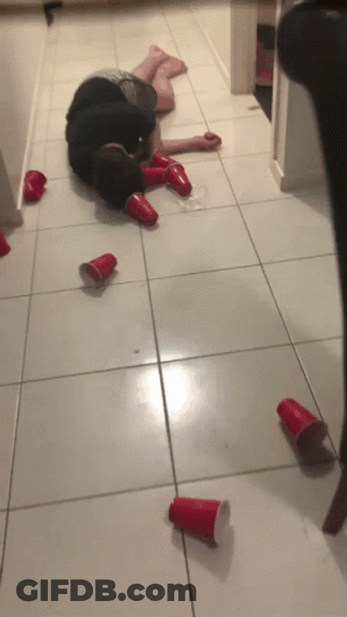 Drunk Guy Sleeping On Floor GIF