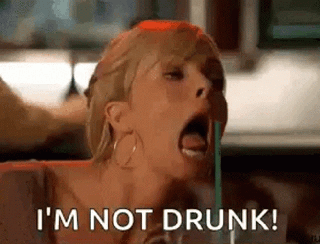 Drunk Lady Reaching Straw Meme GIF