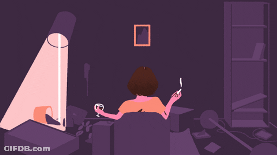Drunk Lofi Drinking Girl GIF