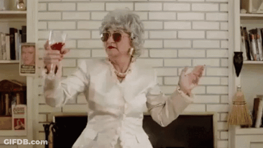Drunk Old Lady Dancing GIF