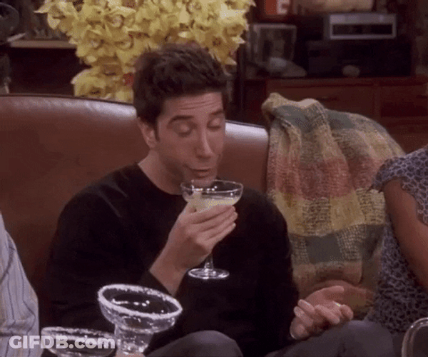 Drunk Ross Geller GIF