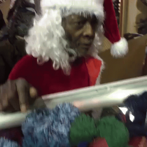Drunk Santa Lincoln Singing Feliz Navidad GIF