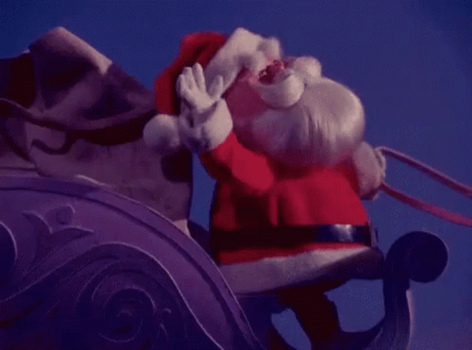 Drunk Santa Riding The Sleigh GIF