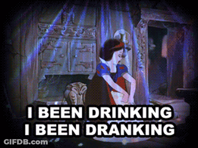 Drunk Snow White At Party GIF