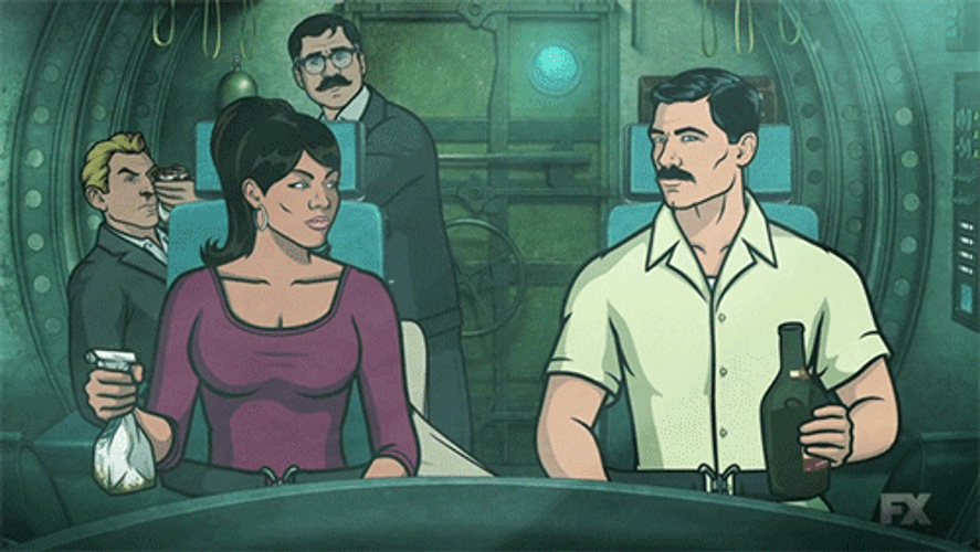Drunk Sterling Archer GIF