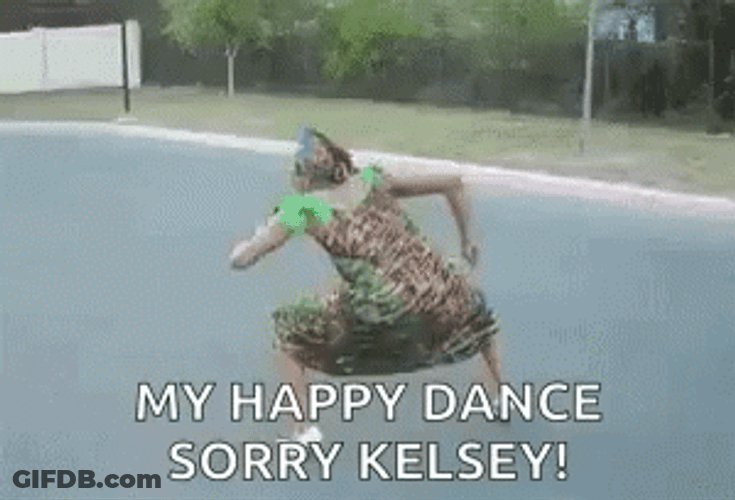 Drunk Woman Happy Dance GIF