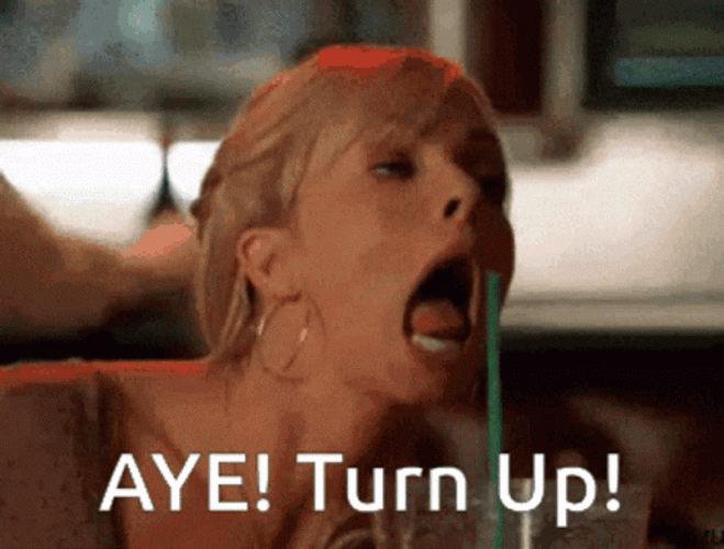 Drunk Woman Turn Up Miss Straw GIF