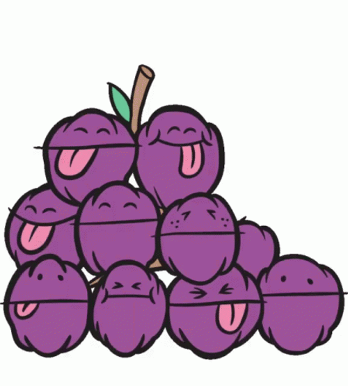 Dry Heat Grapes Animation GIF