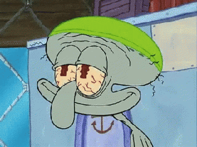 Dry Spongebob Puffed Squidward GIF