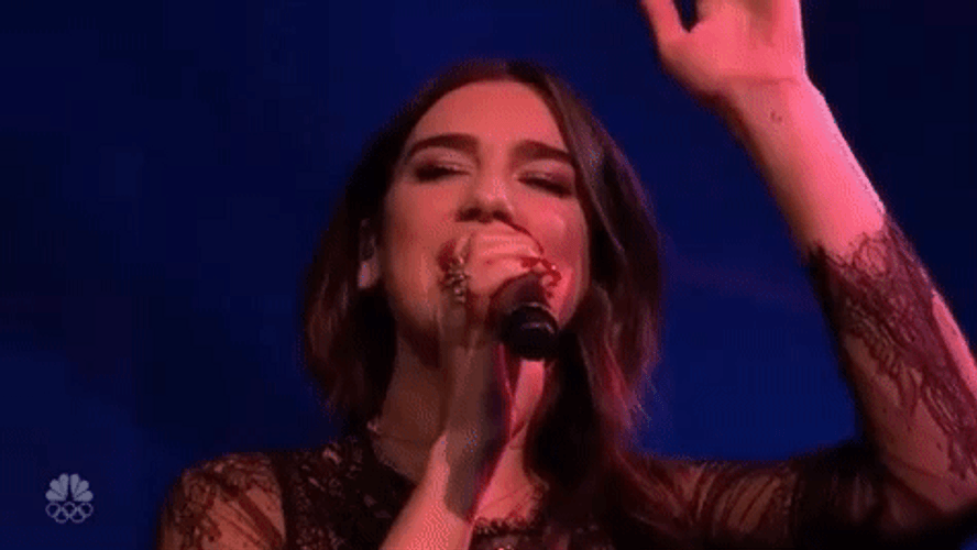 Dua Lipa Singing GIF