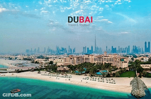 Dubai Travel And Tourism Beach Advertisement GIF