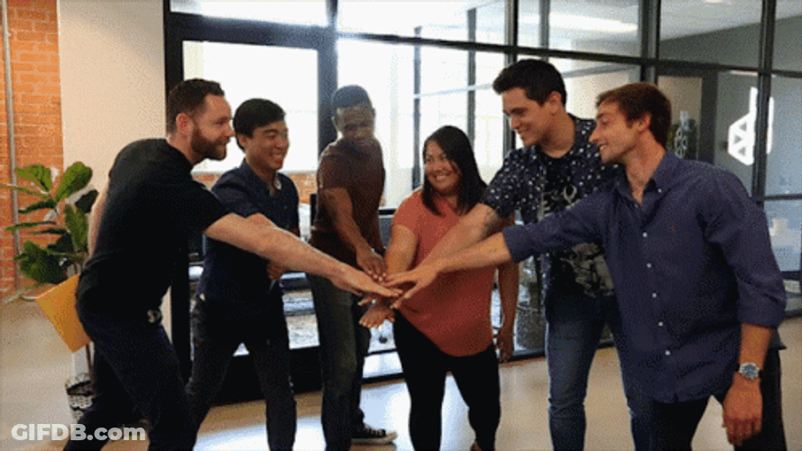Dubsado Employees Collaboration Cheer GIF