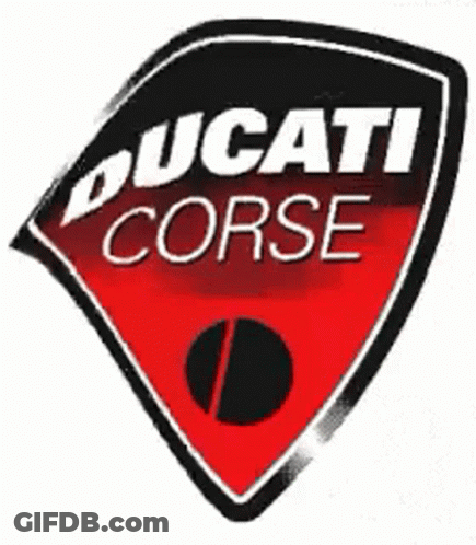 Ducati Logo Red And Black Shield GIF
