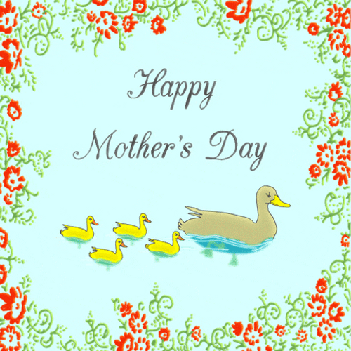 Duck Animation Happy Mother Day GIF
