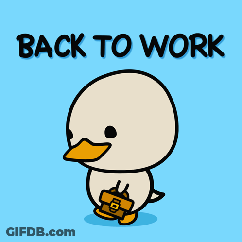 Duck Carrying Briefcase Back To Work GIF