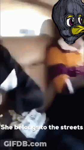 Duck Cartoon She Belongs To The Streets GIF