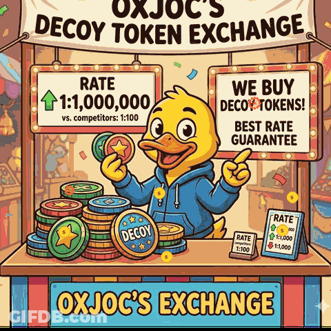 Duck Holding Coin For Oxjoc Decoy Token Exchange GIF