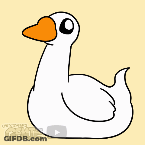 Duck Holding Knife Christopher's Gente GIF