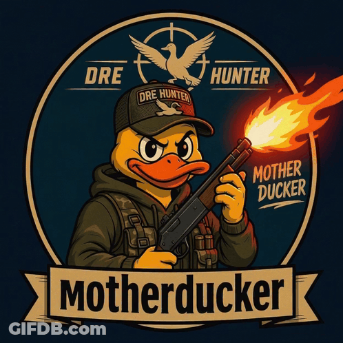 Duck Holding Shotgun Motherducker GIF