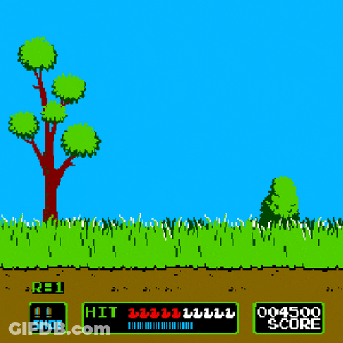 Duck Hunt Frog Yetee GIF