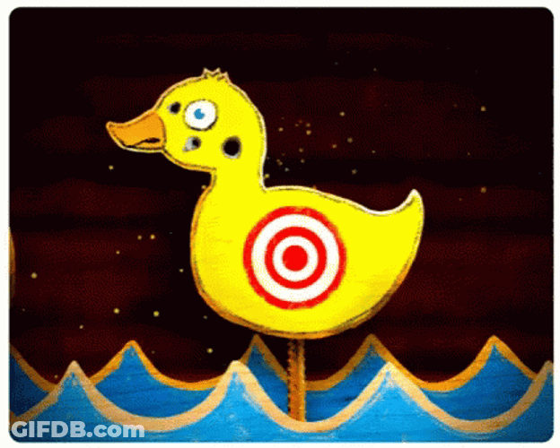 Duck Hunting Animated Yellow Target Ducks GIF