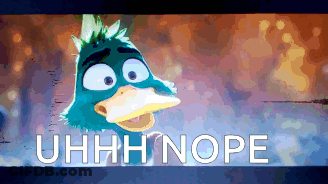 Duck Saying Uhh Nope GIF