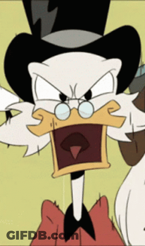 Duck Tales Scrooge Mcduck Extreme Shocked Reaction GIF