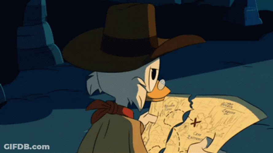 Duck Tales Scrooge Mcduck Looking At A Map GIF