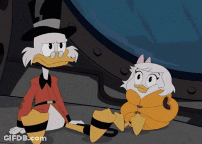 Duck Tales Webby Vanderquack Talking To Scrooge Mcduck GIF
