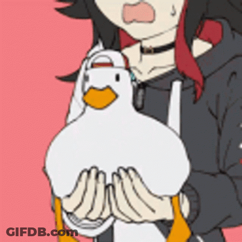 Duck Wearing Cap Dance In Panic GIF