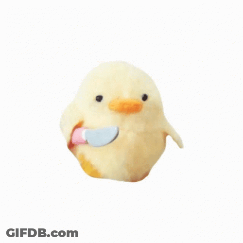 Duck With A Stab Knife GIF