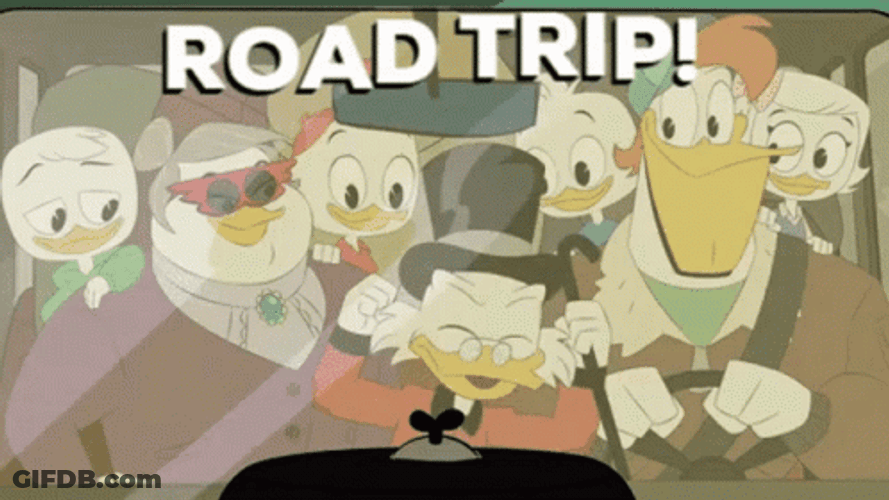 DuckTales Animated Characters Road Trip GIF