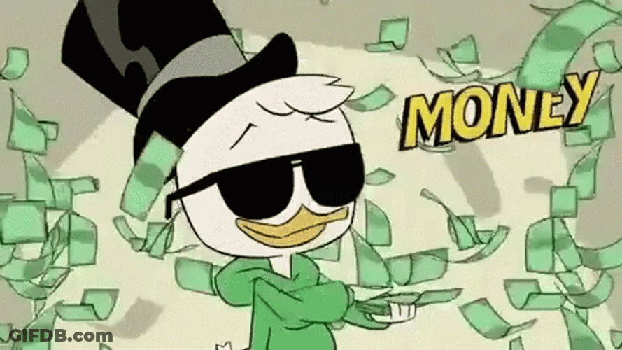 Ducktales Series Louie Duck He Got Money GIF
