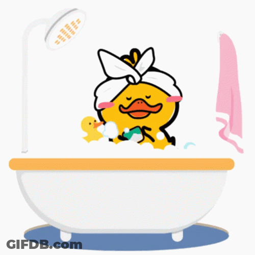 Ducky Bedtime Bath Bubbles GIF