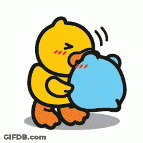 Ducky Hug Emoji GIF