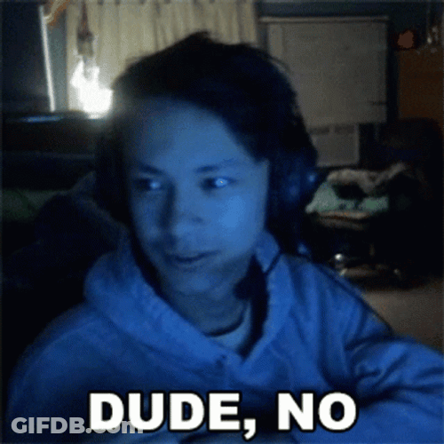Dude No Streamer GIF