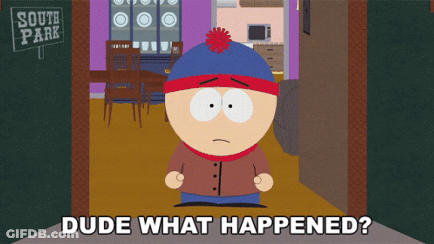 Dude What Happened South Park Stan Marsh GIF
